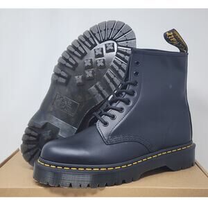 DS Doc Martens 1460 Bex Smooth Leather BLACK Size 8